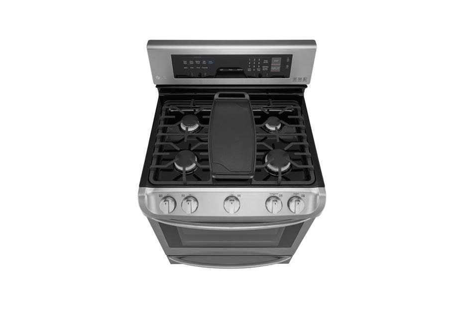 LG 6.3 cu. ft. Gas Single Oven Range with ProBake Convection®, EasyClean® and Warming Drawer, LRG4115ST, thumbnail 7