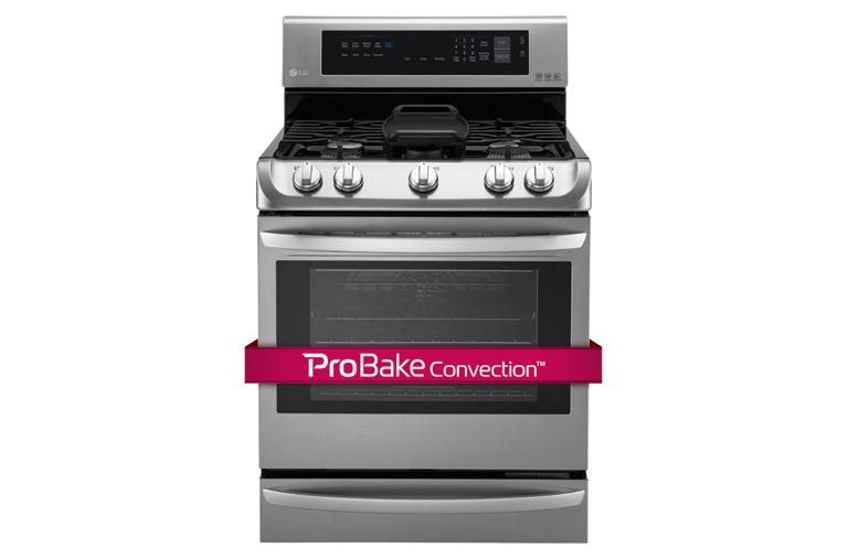LG 6.3 cu. ft. Gas Single Oven Range with ProBake Convection®, EasyClean® and Warming Drawer, LRG4115ST, thumbnail 1