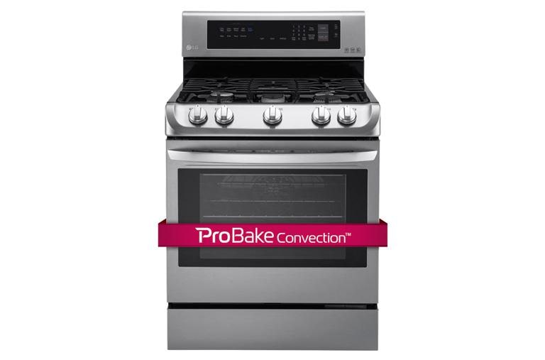 LG 6.3 cu. ft. Gas Single Oven Range with ProBake Convection® and EasyClean®, LRG4113ST, thumbnail 1