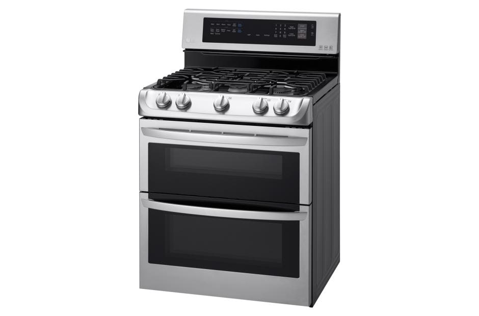 LG 6.9 cu. ft. Gas Double Oven Range with ProBake Convection® and EasyClean®, LDG4313ST, thumbnail 3