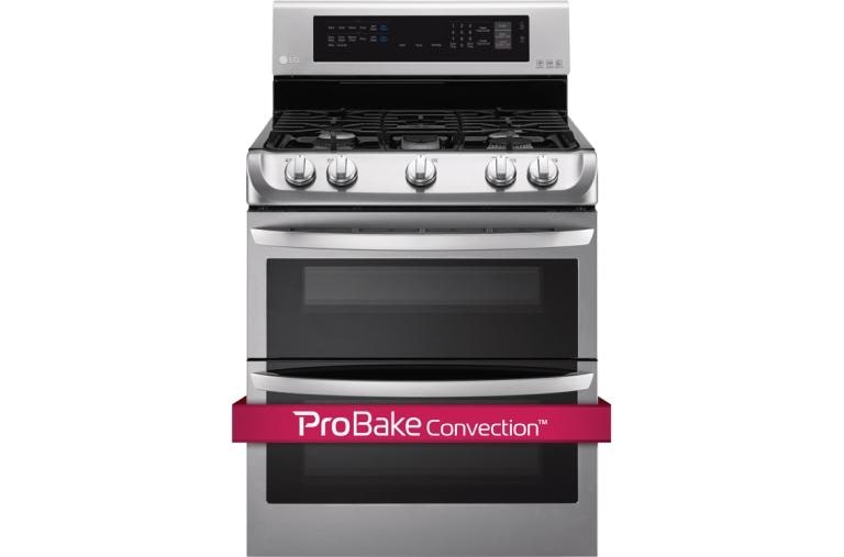 LG 6.9 cu. ft. Gas Double Oven Range with ProBake Convection® and EasyClean®, LDG4313ST, thumbnail 1