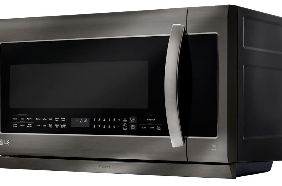 LG LMHM2237BD: Black Stainless Steel Series 2.2 cu.ft. Over-the-Range Lg Over The Range Microwave Black Stainless Steel