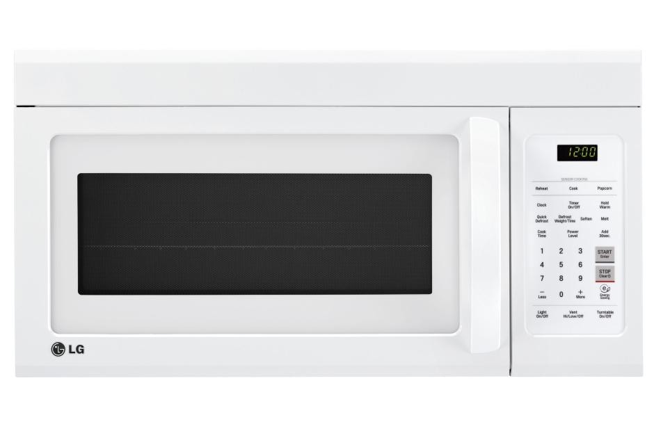 Lg over the shop range microwave white