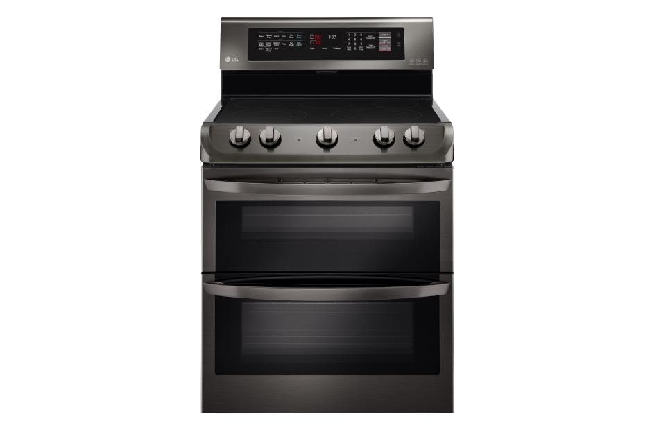 Black double on sale oven electric range