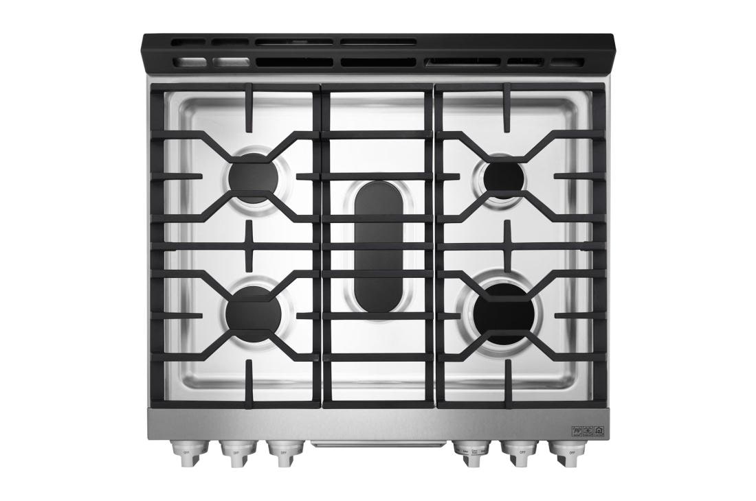 LG SIGNATURE 6.9 cu.ft. Smart wi-fi Enabled Gas Double Oven Slide-In Range with ProBake Convection®, LUTG4519SN, thumbnail 7
