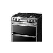 LG SIGNATURE 6.9 cu.ft. Smart wi-fi Enabled Gas Double Oven Slide-In Range with ProBake Convection®, LUTG4519SN, thumbnail 3