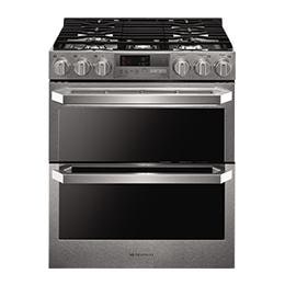 LG SIGNATURE 7.3 cu.ft. Smart wi-fi Enabled Dual Fuel Double Oven Range with ProBake Convection®2
