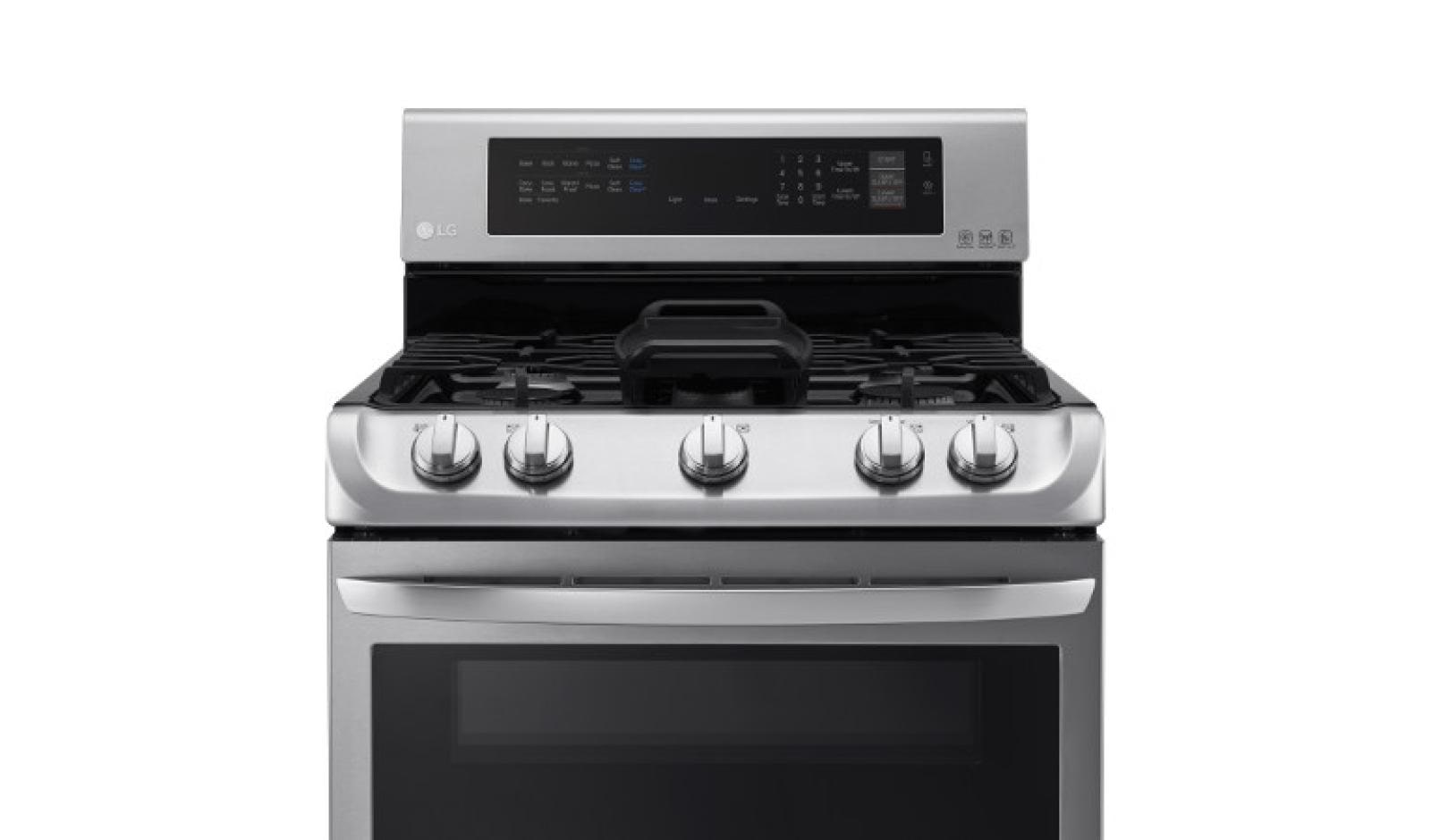 LG LDG4315ST 6.9 cu. ft. Gas Double Oven Range with ProBake Convection®, EasyClean® and Gliding
