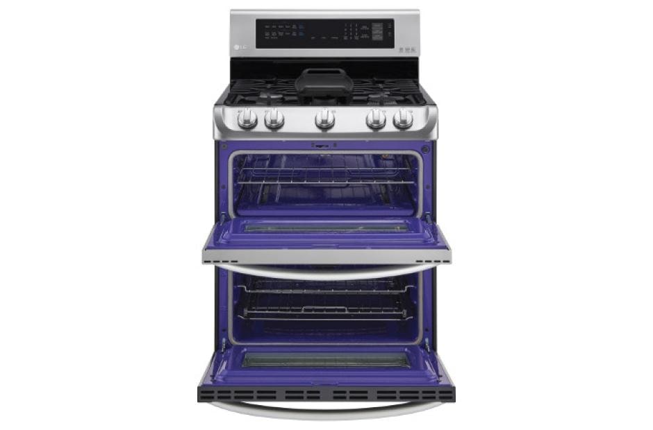 LG 6.9 cu. ft. Gas Double Oven Range with ProBake Convection®, EasyClean® and Gliding Rack, LDG4315ST, thumbnail 3