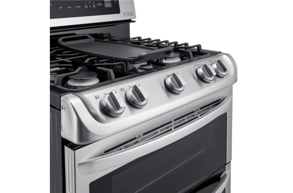 LG 6.9 cu. ft. Gas Double Oven Range with ProBake Convection®, EasyClean® and Gliding Rack, LDG4315ST, thumbnail 6
