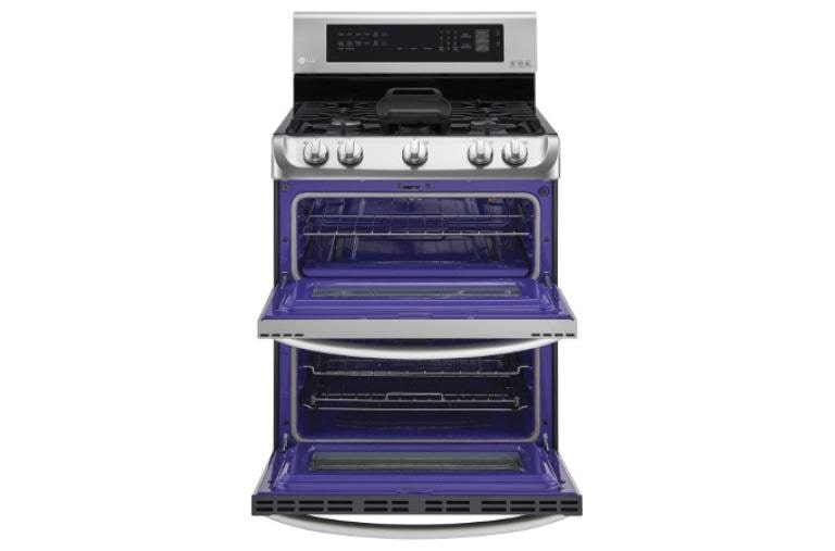 LG 6.9 cu. ft. Gas Double Oven Range with ProBake Convection®, EasyClean® and Gliding Rack, LDG4315ST, thumbnail 3