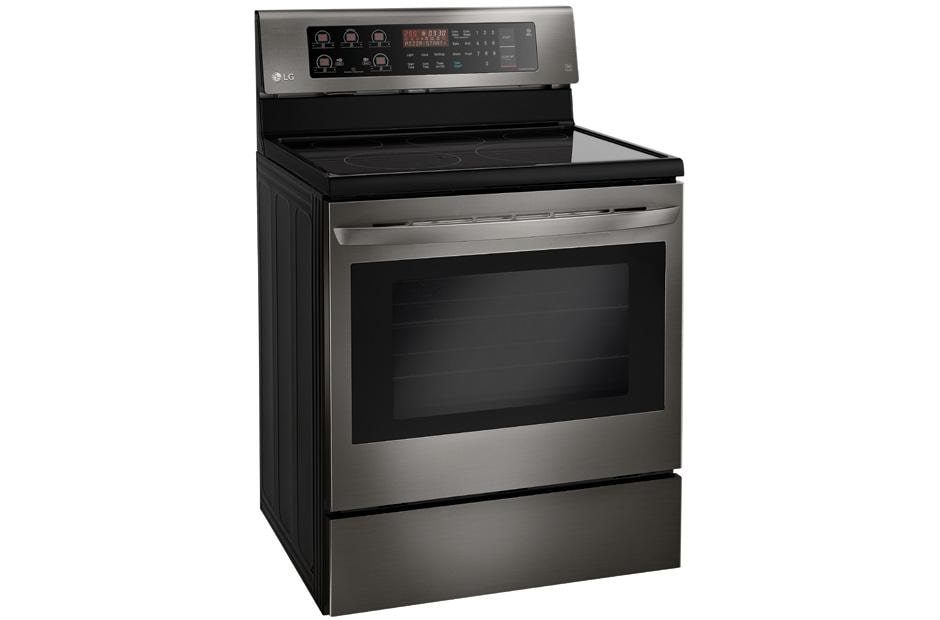 LG 6.3 cu. ft. Electric Single Oven Range with True Convection and EasyClean®, LRE3193BD, thumbnail 2