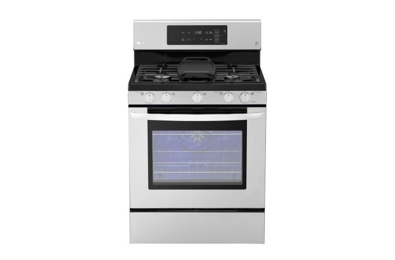 LG 5.4 cu. ft. Gas Single Oven Range with EvenJet™ Fan Convection and EasyClean®, LRG3193ST, thumbnail 1