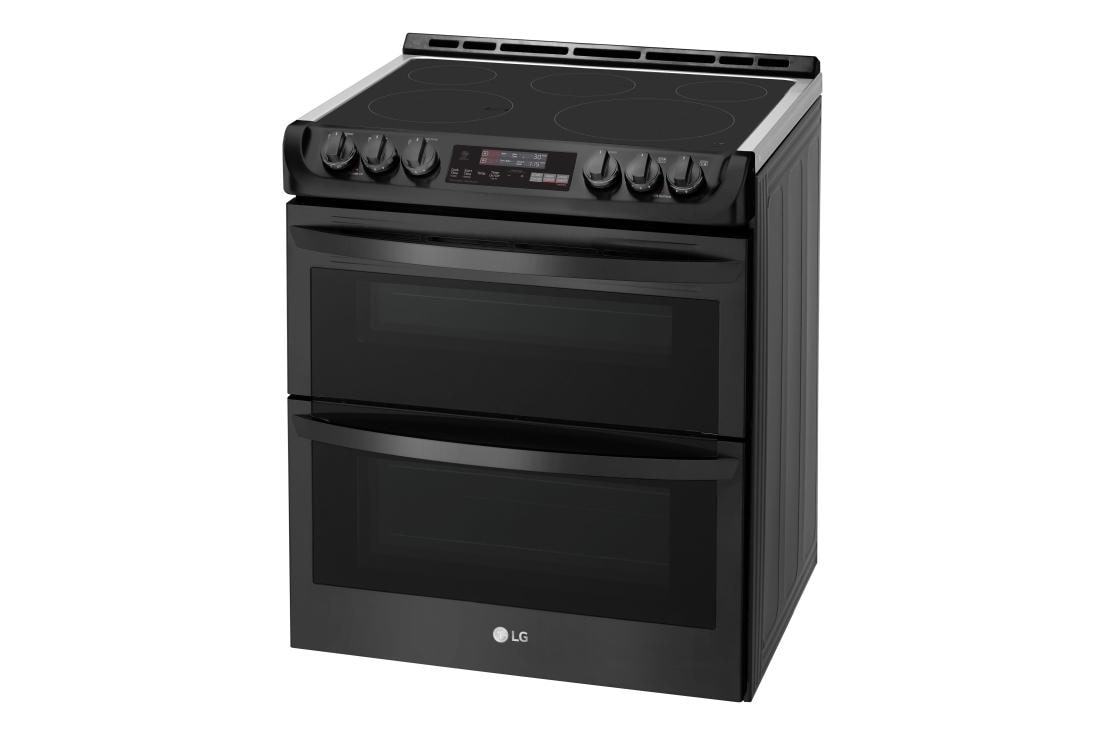 LG 7.3 cu. ft. Smart wi-fi Enabled Electric Double Oven Slide-In Range with ProBake Convection® and EasyClean®, LTE4815BM, thumbnail 3