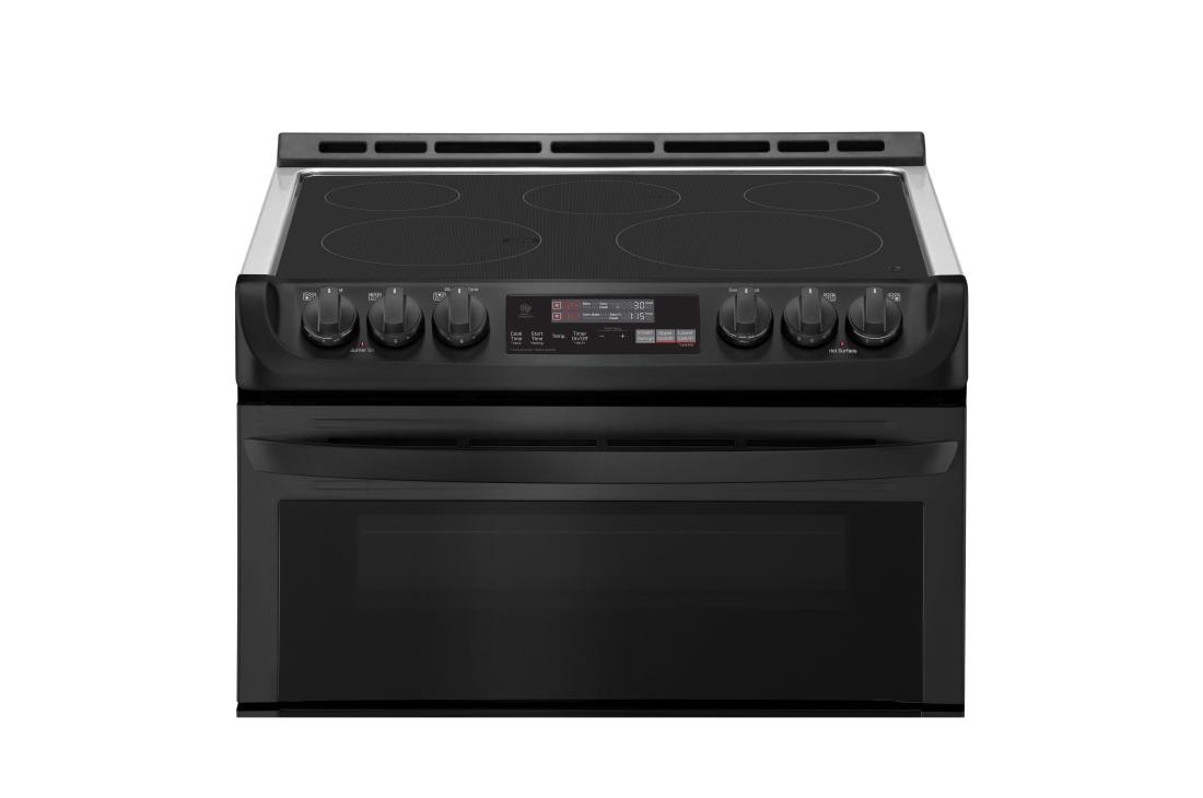 LG 7.3 cu. ft. Smart wi-fi Enabled Electric Double Oven Slide-In Range with ProBake Convection® and EasyClean®, LTE4815BM, thumbnail 4