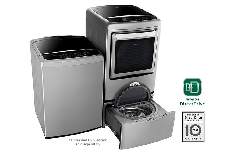 LG 4.9 cu.ft. Mega Capacity Front Control TurboWash™ Washer, WT1701CV, thumbnail 1