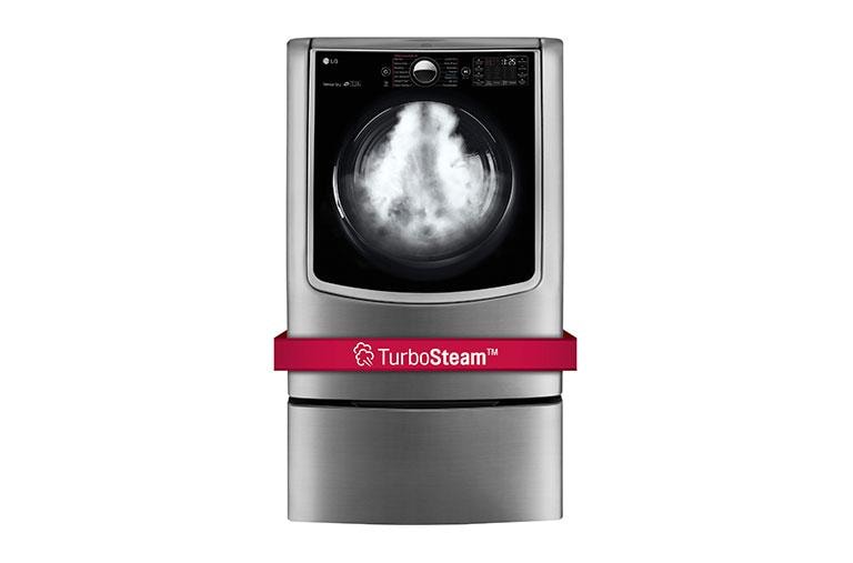 LG 9.0 cu. ft. Large Smart wi-fi Enabled Electric Dryer w/ TurboSteam™, DLEX9000V, thumbnail 1