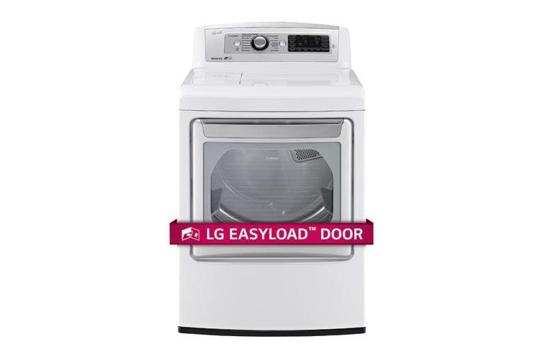 LG 7.3 cu.ft. Ultra Large SteamDryer™ with EasyLoad™ Door, DLEX5780WE, thumbnail 1