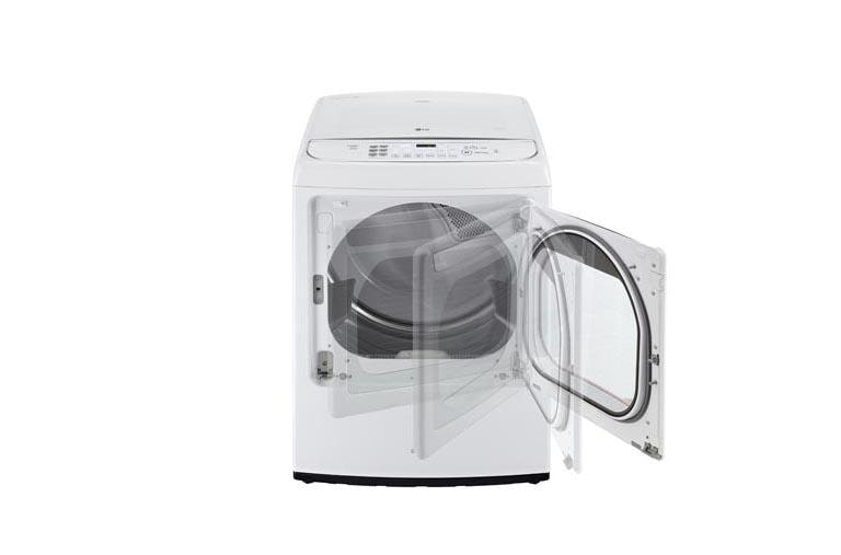 LG 7.3 cu. ft. Ultra Large Capacity High Efficiency Front Control SteamDryer™ w/ EasyLoad™ Door, DLEY1701WE, thumbnail 4