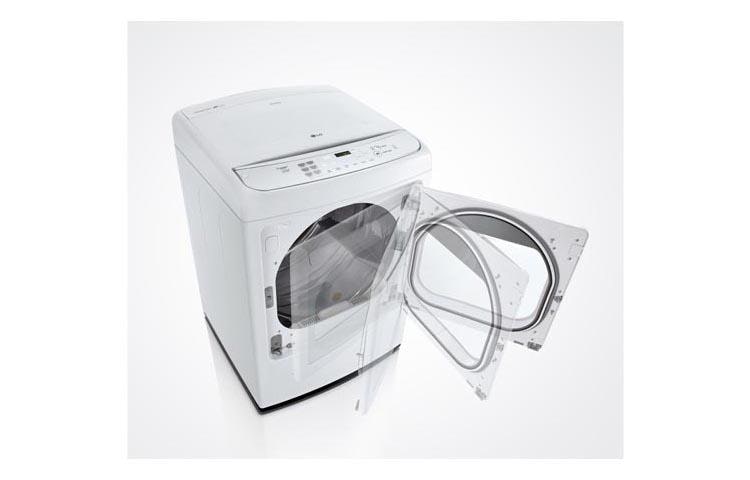 LG 7.3 cu. ft. Ultra Large Capacity High Efficiency Front Control SteamDryer™ w/ EasyLoad™ Door, DLEY1701WE, thumbnail 7