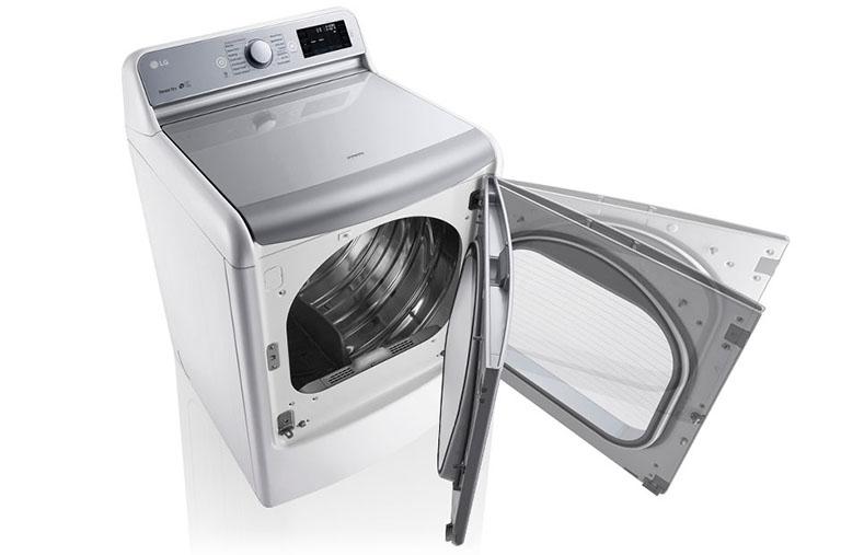LG 9.0 Cu. Ft. Mega Large Capacity TurboSteam™ Dryer With EasyLoad™ Door, DLEX7700WE, thumbnail 3