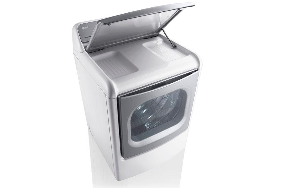 LG 9.0 Cu. Ft. Mega Large Capacity TurboSteam™ Dryer With EasyLoad™ Door, DLEX7700WE, thumbnail 4