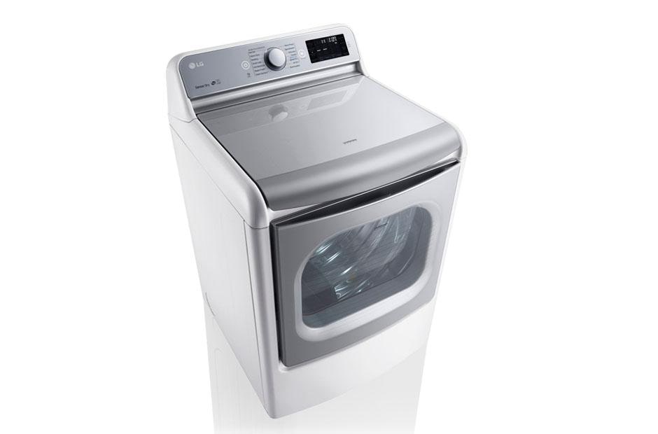 LG 9.0 Cu. Ft. Mega Large Capacity TurboSteam™ Dryer With EasyLoad™ Door, DLEX7700WE, thumbnail 5