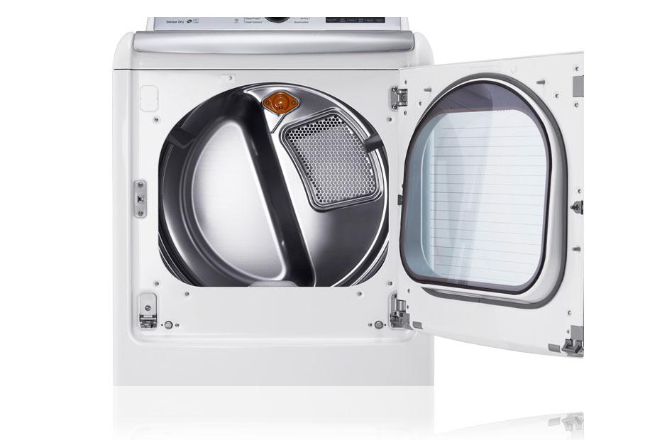 LG 9.0 Cu. Ft. Mega Large Capacity TurboSteam™ Dryer With EasyLoad™ Door, DLEX7700WE, thumbnail 8