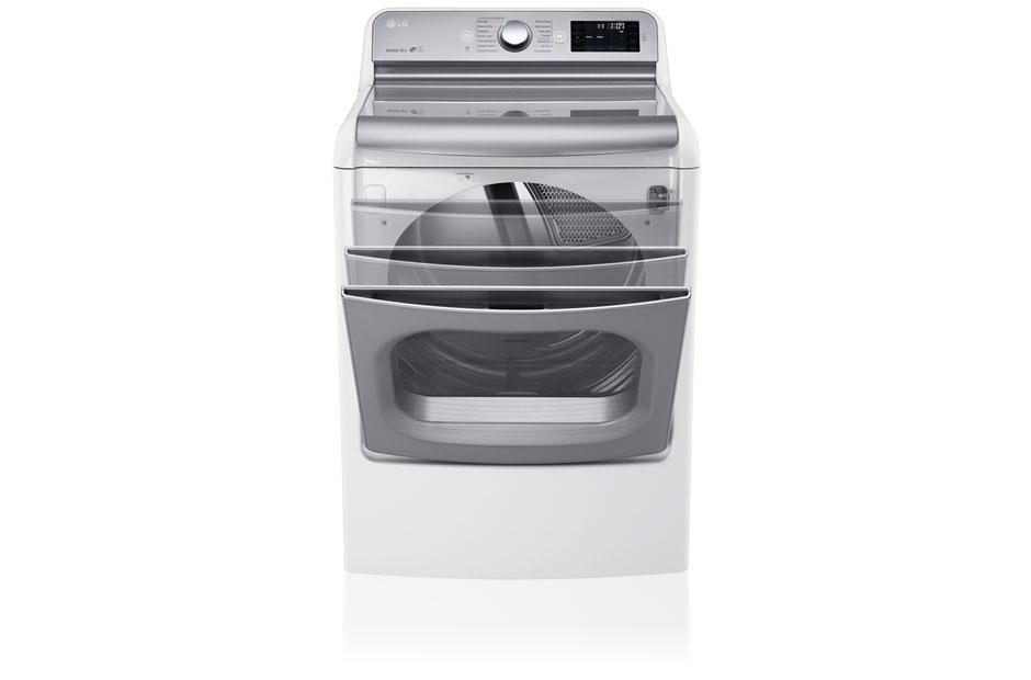 LG 9.0 Cu. Ft. Mega Large Capacity TurboSteam™ Dryer With EasyLoad™ Door, DLEX7700WE, thumbnail 9
