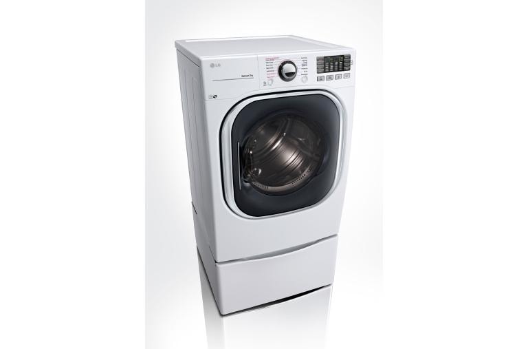 LG 7.4 cu. ft. Ultra Large Capacity TurboSteam™ Electric Dryer, DLEX4370W, thumbnail 3