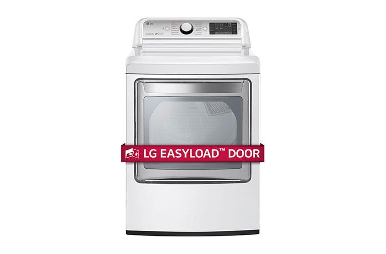 LG 7.3 cu. ft. Ultra Large Capacity TurboSteam™ Electric Dryer with EasyLoad™ Door, DLEX7600WE, thumbnail 1