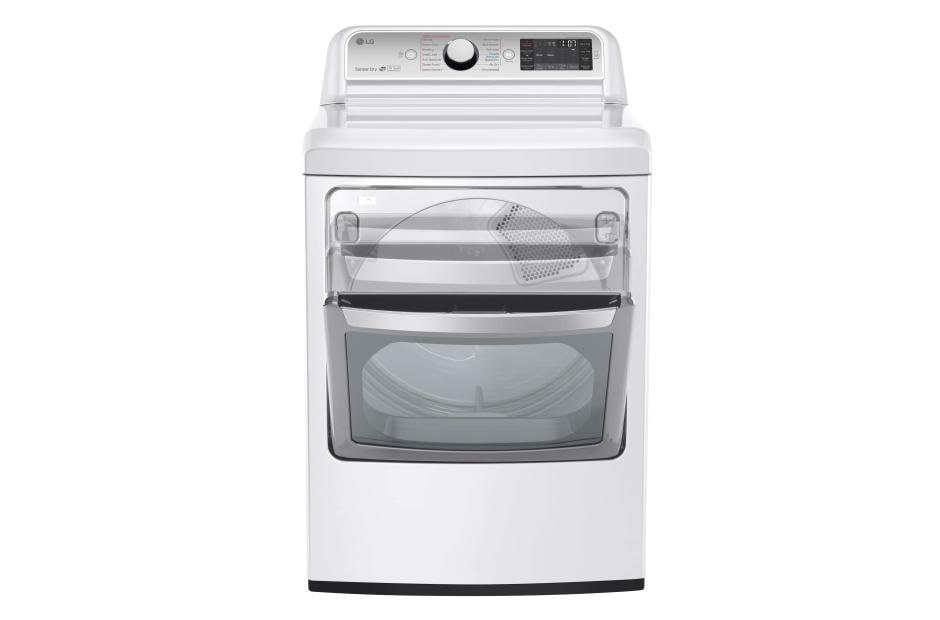 LG 7.3 cu. ft. Ultra Large Capacity TurboSteam™ Electric Dryer with EasyLoad™ Door, DLEX7600WE, thumbnail 3