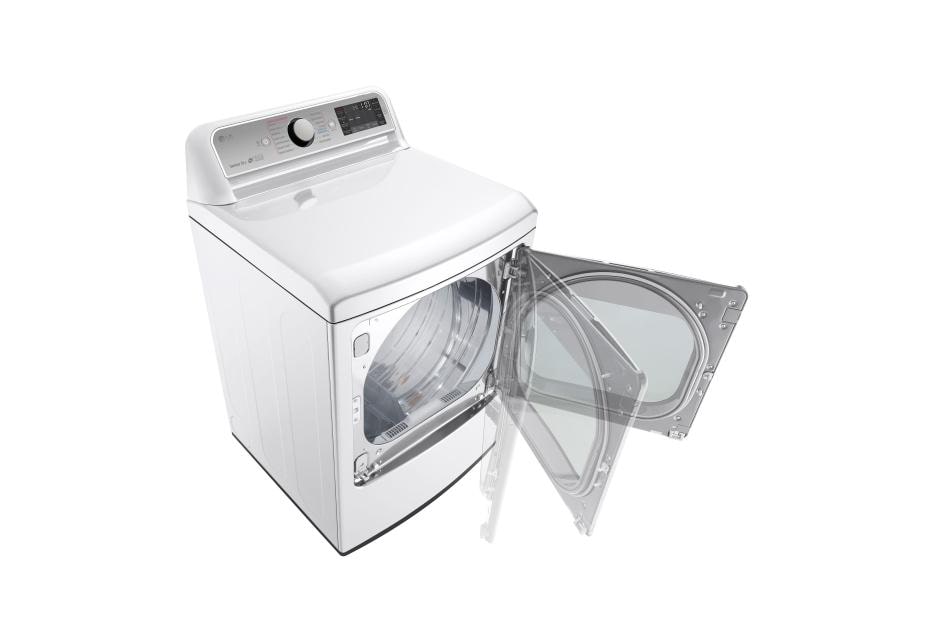 LG 7.3 cu. ft. Ultra Large Capacity TurboSteam™ Electric Dryer with EasyLoad™ Door, DLEX7600WE, thumbnail 6