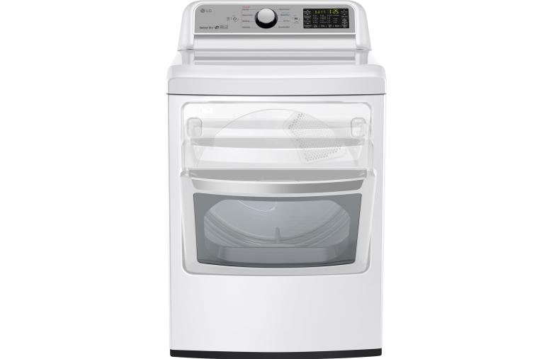 LG 7.3 cu. ft. Smart wi-fi Enabled Electric Dryer with Sensor Dry Technology, DLE7200WE, thumbnail 3