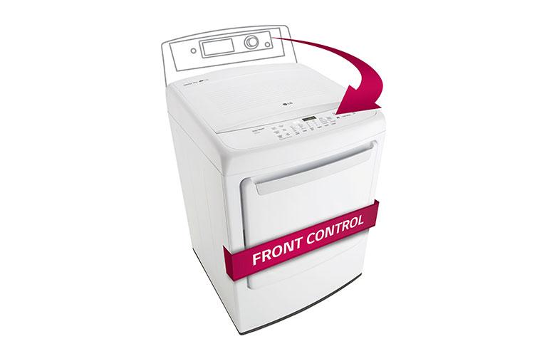 LG DLE1501W 7.3 cu. ft. Ultra Large Capacity High Efficiency Front