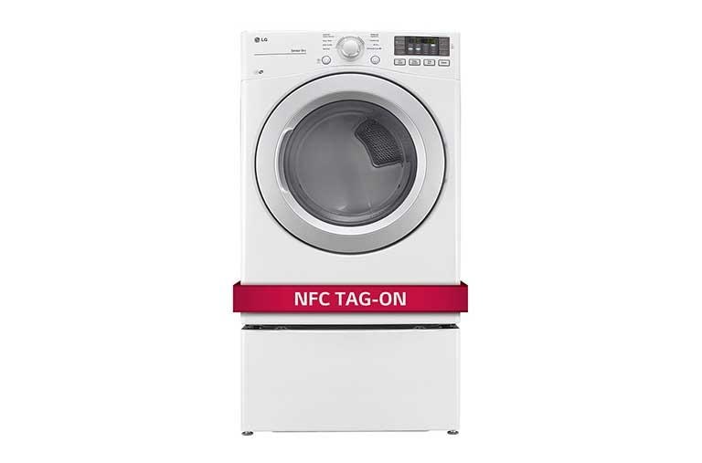 LG 7.4 cu. ft. Ultra Large Capacity Dryer w/ NFC Tag On Technology, DLE3170W, thumbnail 1