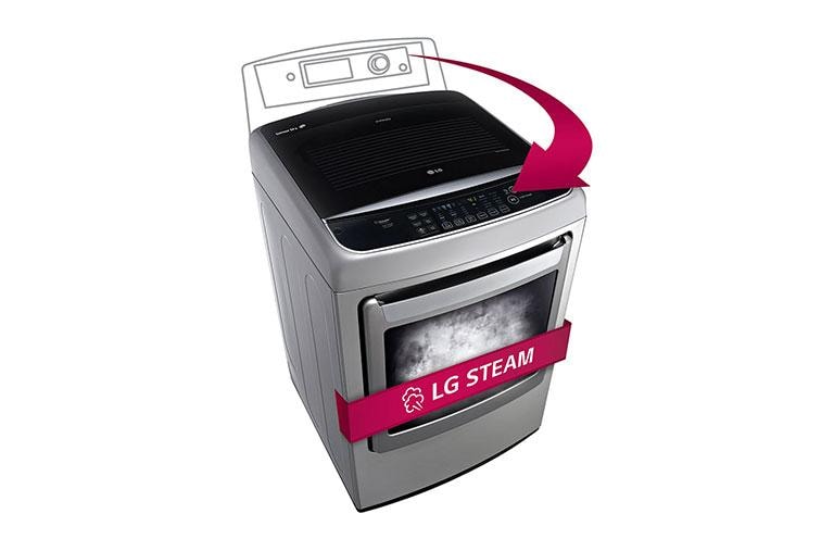 LG 7.3 cu.ft. Ultra Large Capacity High Efficiency Front Control SteamDryer™ with SteamFresh™, DLEY1701V, thumbnail 1