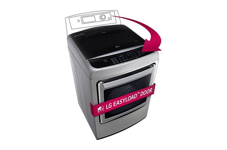 LG 7.3 cu. ft. Ultra Large Capacity High Efficiency Front Control SteamDryer™ w/ EasyLoad™ Door, DLEY1701VE, thumbnail 1