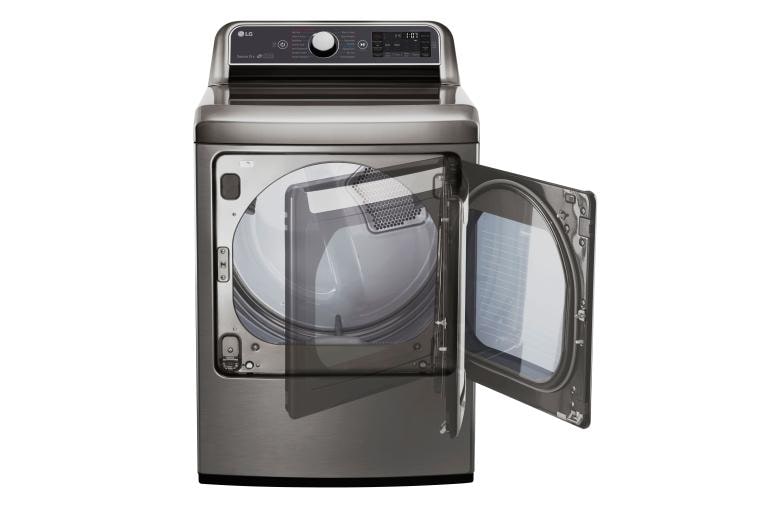 LG 7.3 cu. ft. Ultra Large Capacity TurboSteam™ Electric Dryer with EasyLoad™ Door, DLEX7600VE, thumbnail 3