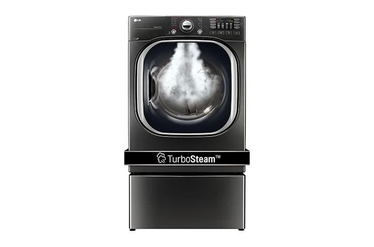 LG 7.4 cu.ft. Ultra Large Capacity TurboSteam™ Gas Dryer, DLGX4371K, thumbnail 1