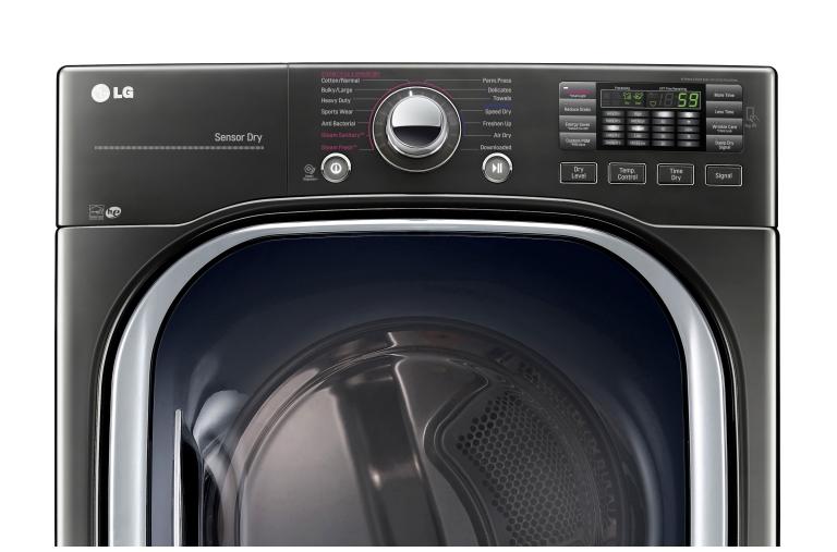 LG 7.4 cu.ft. Ultra Large Capacity TurboSteam™ Gas Dryer, DLGX4371K, thumbnail 4