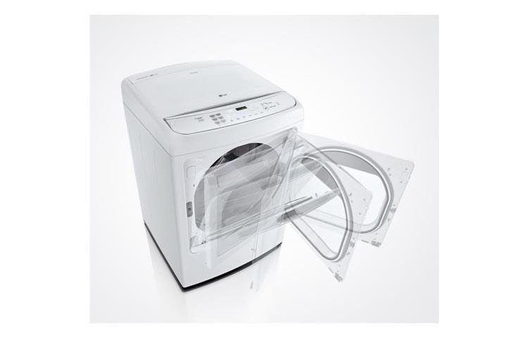 LG 7.3 cu. ft. Ultra Large Capacity High Efficiency Front Control SteamDryer™ w/ EasyLoad™ Door, DLGY1702WE, thumbnail 8