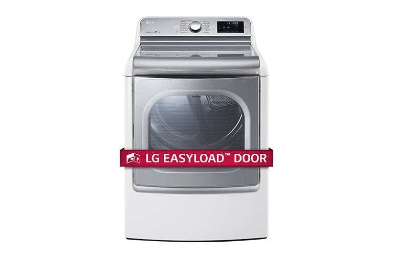 LG 9.0 cu.ft. Mega Capacity TurboSteam™ Dryer with EasyLoad™ Door, DLGX7701WE, thumbnail 1