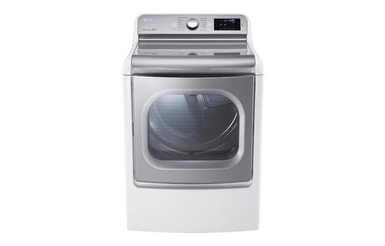 LG 9.0 cu.ft. Mega Capacity TurboSteam™ Dryer with EasyLoad™ Door, DLGX7701WE, thumbnail 2