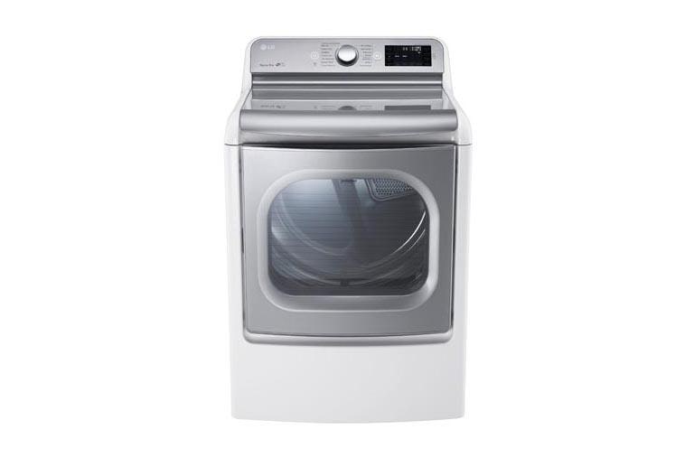 LG 9.0 cu.ft. Mega Capacity TurboSteam™ Dryer with EasyLoad™ Door, DLGX7701WE, thumbnail 2