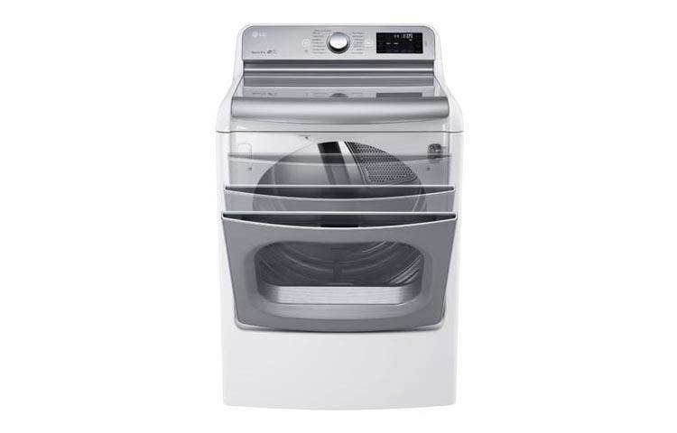 LG 9.0 cu.ft. Mega Capacity TurboSteam™ Dryer with EasyLoad™ Door, DLGX7701WE, thumbnail 4