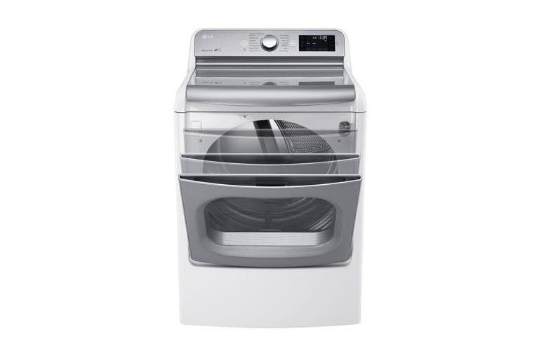 LG 9.0 cu.ft. Mega Capacity TurboSteam™ Dryer with EasyLoad™ Door, DLGX7701WE, thumbnail 4