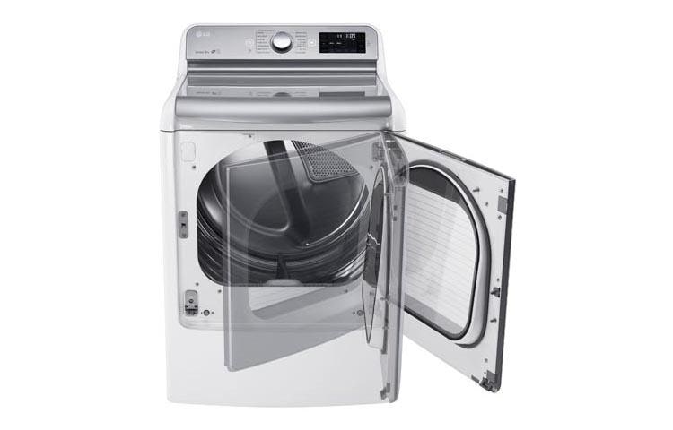 LG 9.0 cu.ft. Mega Capacity TurboSteam™ Dryer with EasyLoad™ Door, DLGX7701WE, thumbnail 5