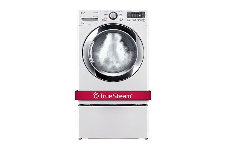 LG 7.4 cu. ft. Ultra Large Capacity SteamDryer™ w/ NFC Tag On (Gas), DLGX3371W, thumbnail 1