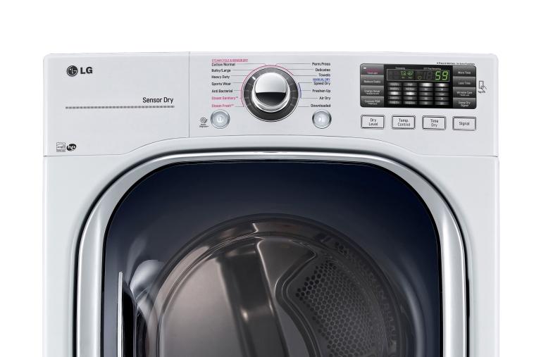 LG 7.4 cu. ft. Ultra Large Capacity TurboSteam™ Gas Dryer, DLGX4371W, thumbnail 4